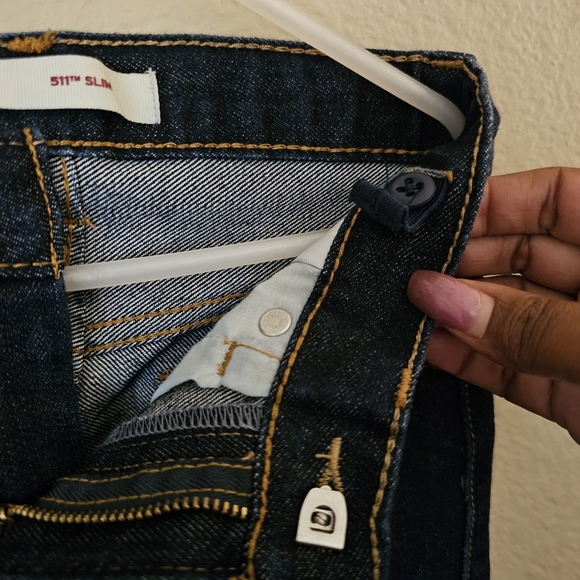 Levi's Dark Blue Denim Jeans - Picture 7 of 8